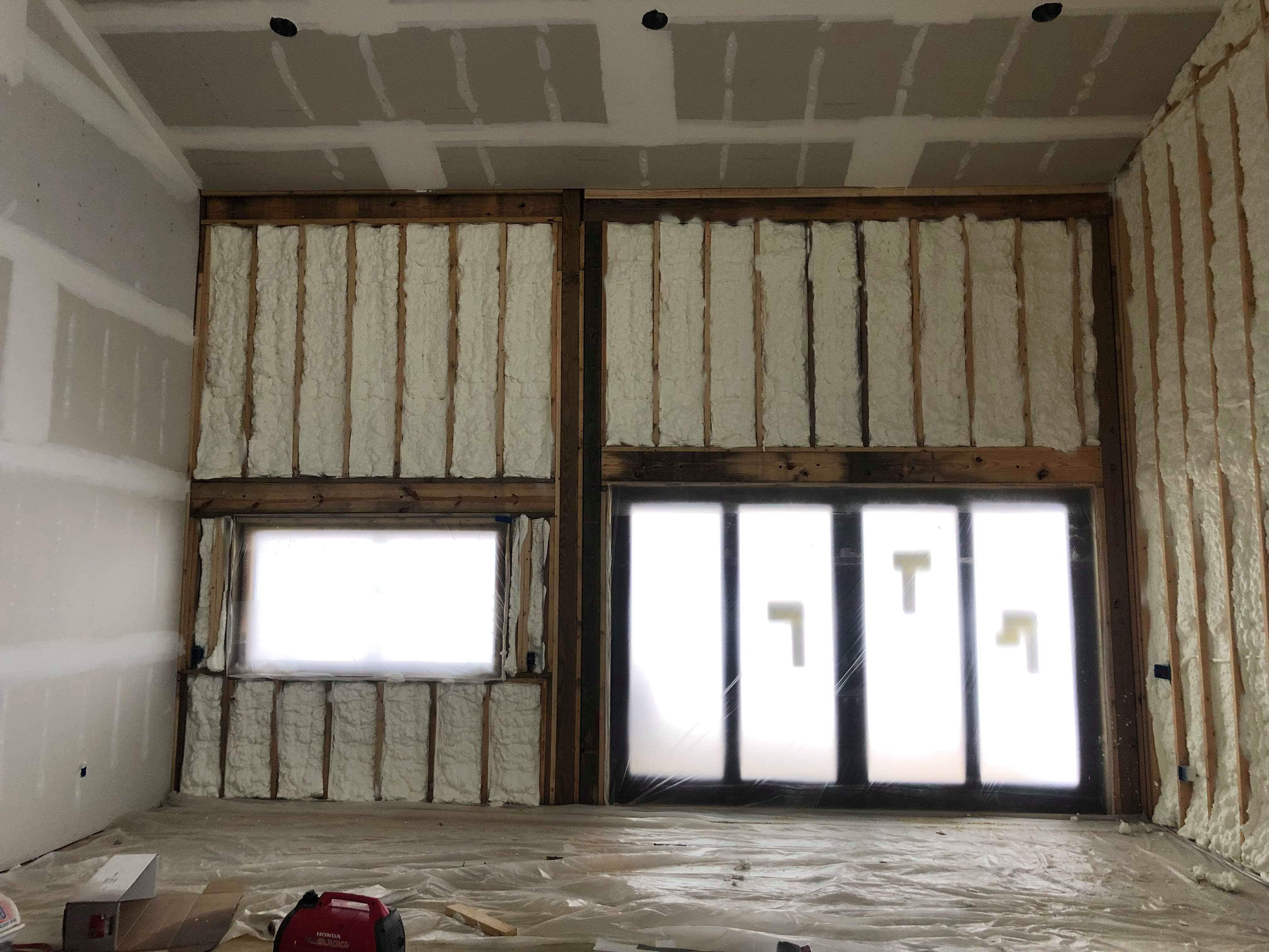 Garage doors with insulation
